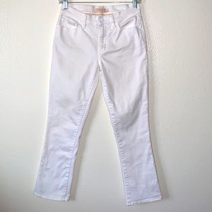 TORY BURCH WHITE ANKLE CROPPED STRAIGHT LEG JEANS SIZE 26